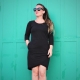 šaty Organic Little Black Wrap Dress