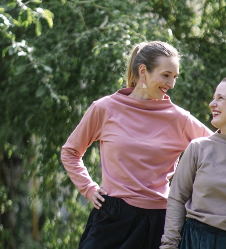 Mikina Triangle Organic Mauve