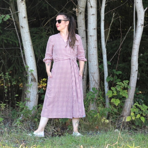 mušelínové zavinovací šaty Thea Long