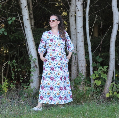 bavlněné zavinovací šaty Thea Long MAXI