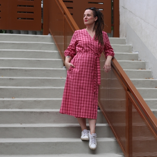 bavlněné zavinovací šaty Thea Long