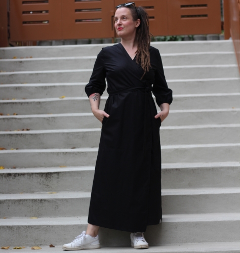 bio bavlněné zavinovací šaty Thea Long MAXI