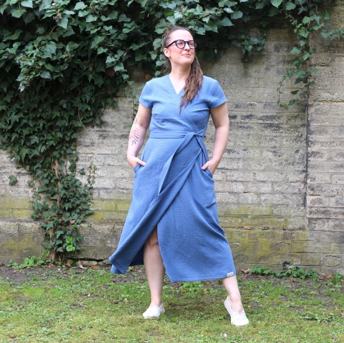 mušelínové zavinovací šaty Thea Long