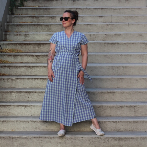 bavlněné zavinovací šaty Thea Long MAXI