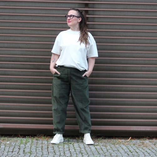 Barrel kalhoty - dark green 